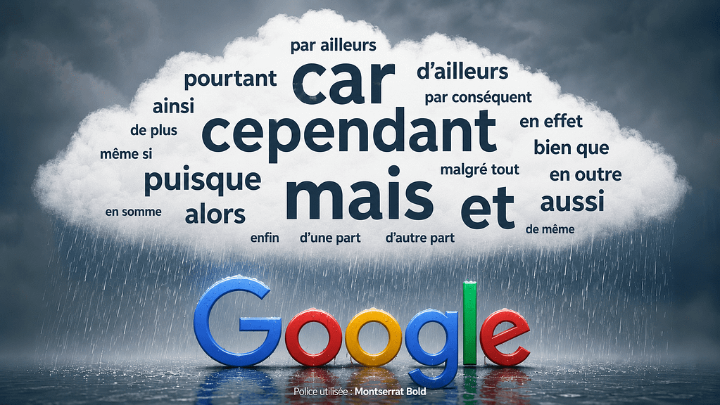 nuage mots de liaison seo google